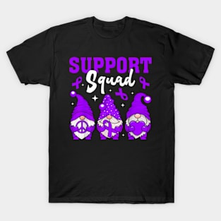 Support Squad Alzheimer's Awareness Gnomes & Purple Ribbon T-Shirt